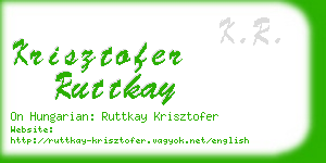 krisztofer ruttkay business card